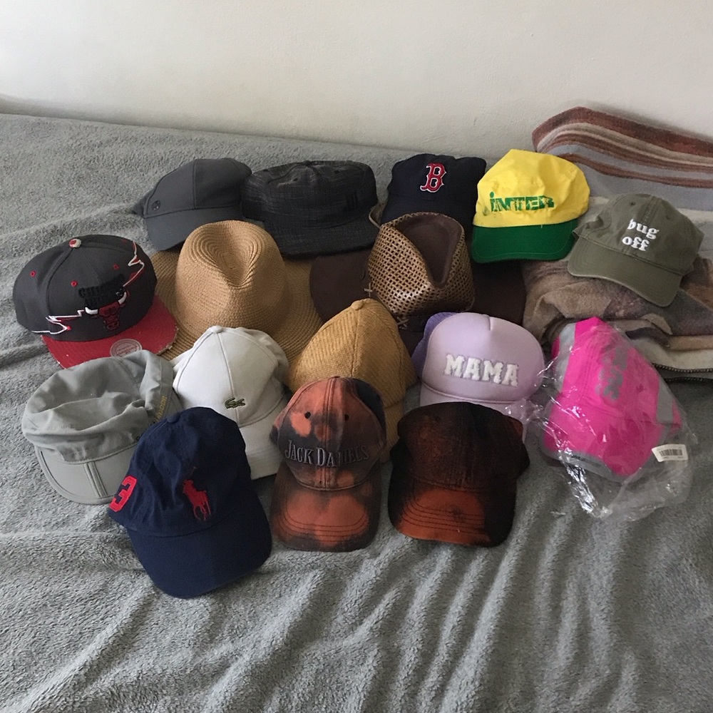16 Hat Assorted Baseball Caps Collection Women’s … - image 1
